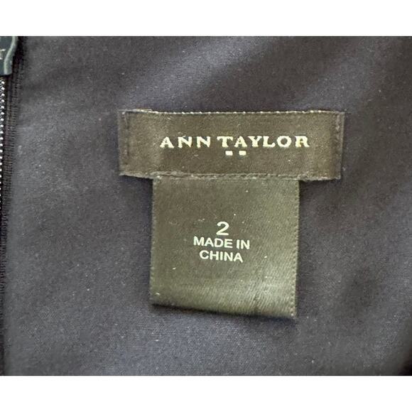 Ann Taylor Factory Size 2 Dress Black with Polka Dot - Picture 3 of 7